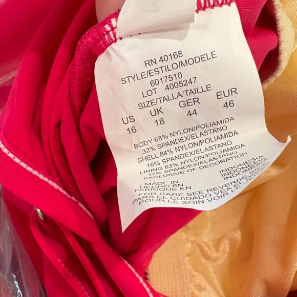 Magicsuit by Miraclesuit Riveted Diana Swimsuit 1-PC Coral Rose Pink Size 16 NEW - Picture 9 of 10